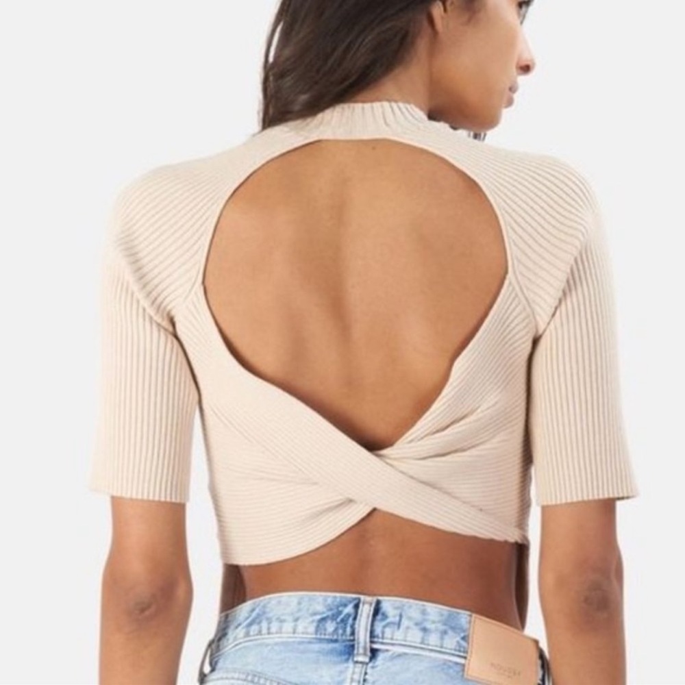 NAADAM Cashmere Twist Back Top